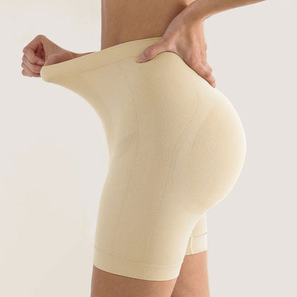 Sieviešu boyshort biksītes ar vieglu kompresiju – gaiši bēšā krāsā, shapewear, elastīgs materiāls