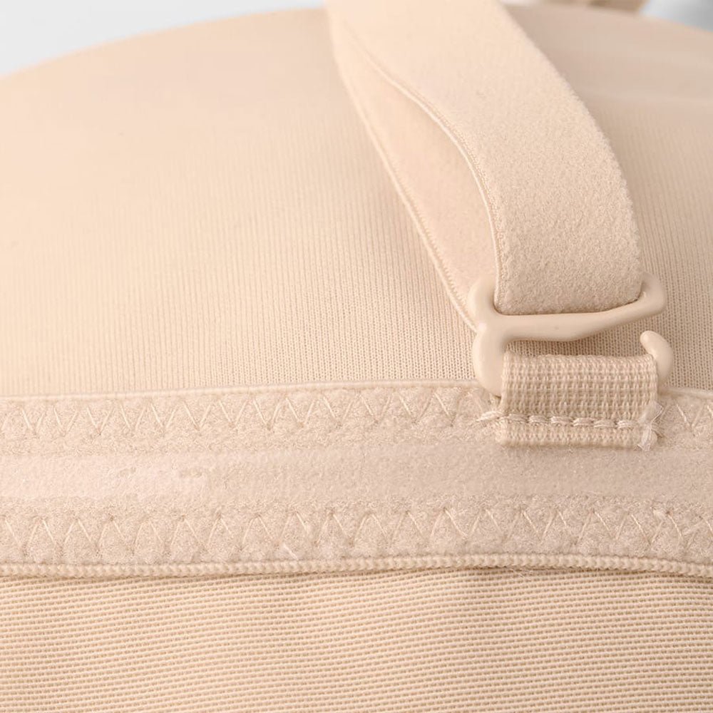 Premium Bodijs ar Noņemamām Lencītēm un Klasisko Piegriezumu - Bella - ElorélleBēšsShapewear