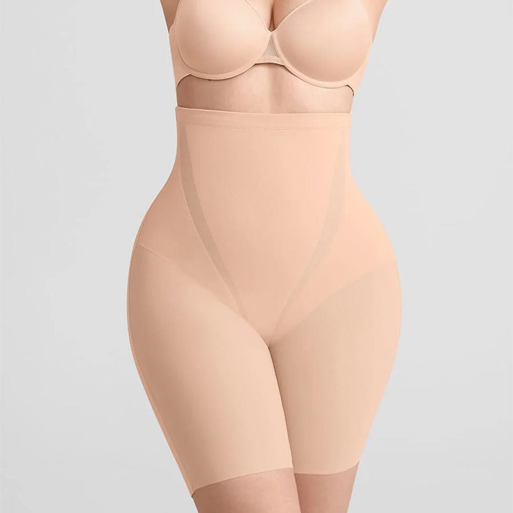 Koriģējošie Šorti ar Augsto Malu un Push-Up Efektu - ElorélleBēšsShapewear