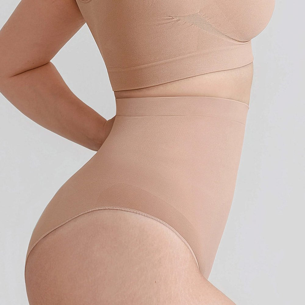 Bezvīļu Koriģējošās Biksītes ar Augsto Malu - ElorélleBēšsShapewear