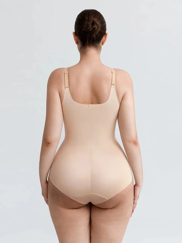 Liquid LYCRA™ V-veida izgriezuma viegli koriģējošs bodijs - ElorélleBēšs