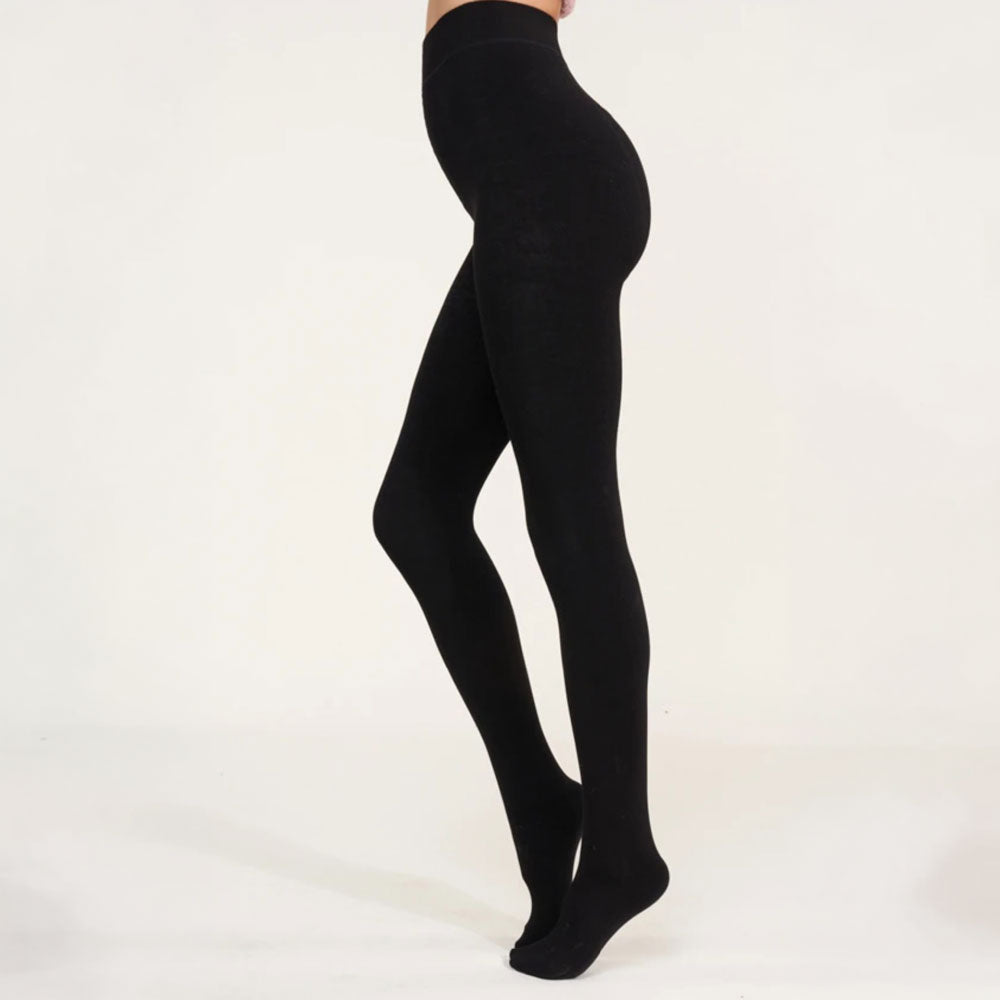 Melnas termo zeķubikses sievietēm, one size izmērs, sānskats